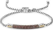 SAMUEL B. Samuel B. Sterling Silver & 18k Gold Amethyst Bolo Bracelet