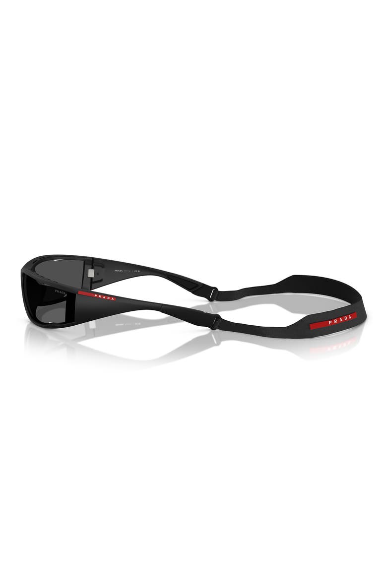 PS A04S 85mm Oversize Rectangular Sunglasses, Alternate, color, MATTE BLACK