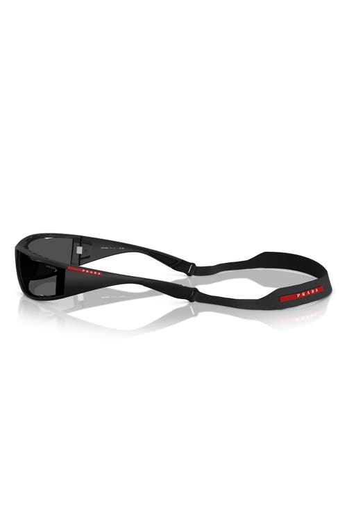Prada Ps A04s 85mm Oversize Rectangular Sunglasses In Matte Black
