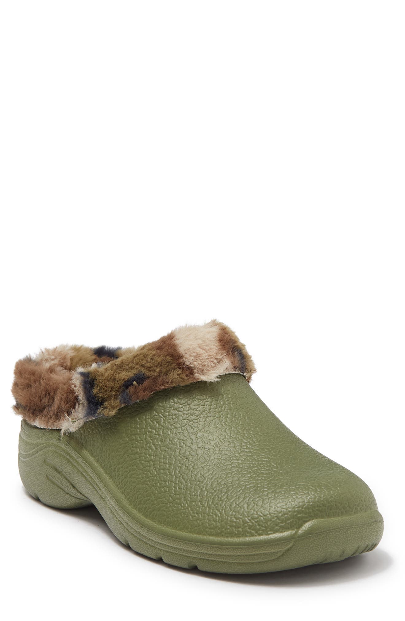 UNIONBAY Faux Fur Lined Clog, Main, color, 