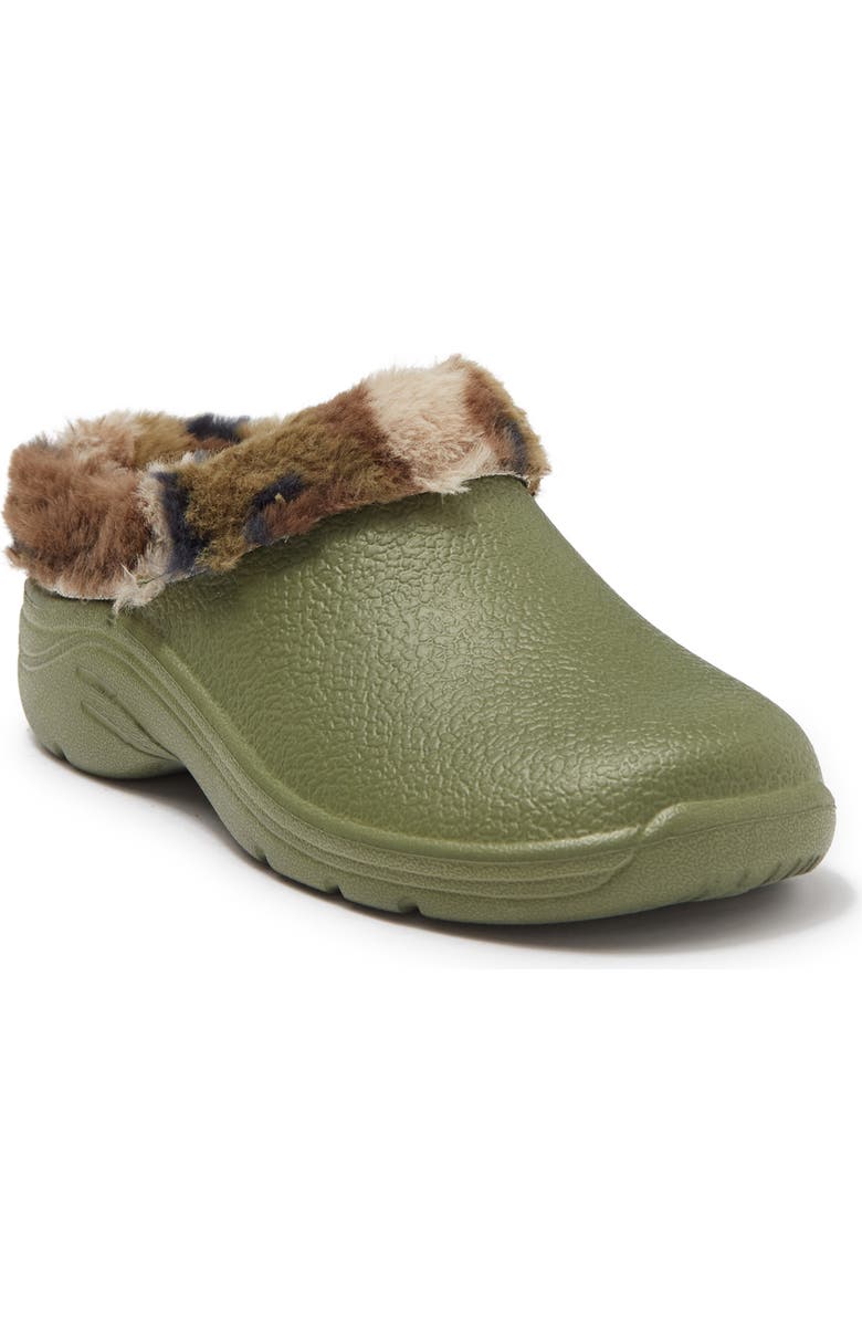 UNIONBAY Faux Fur Lined Clog, Main, color,