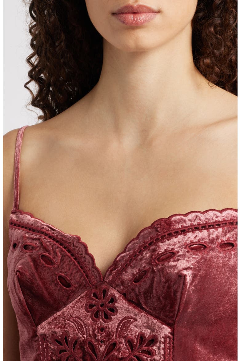 Burgundy Floral Cut Out Party Dress, Alternate, color, BURGUNDY