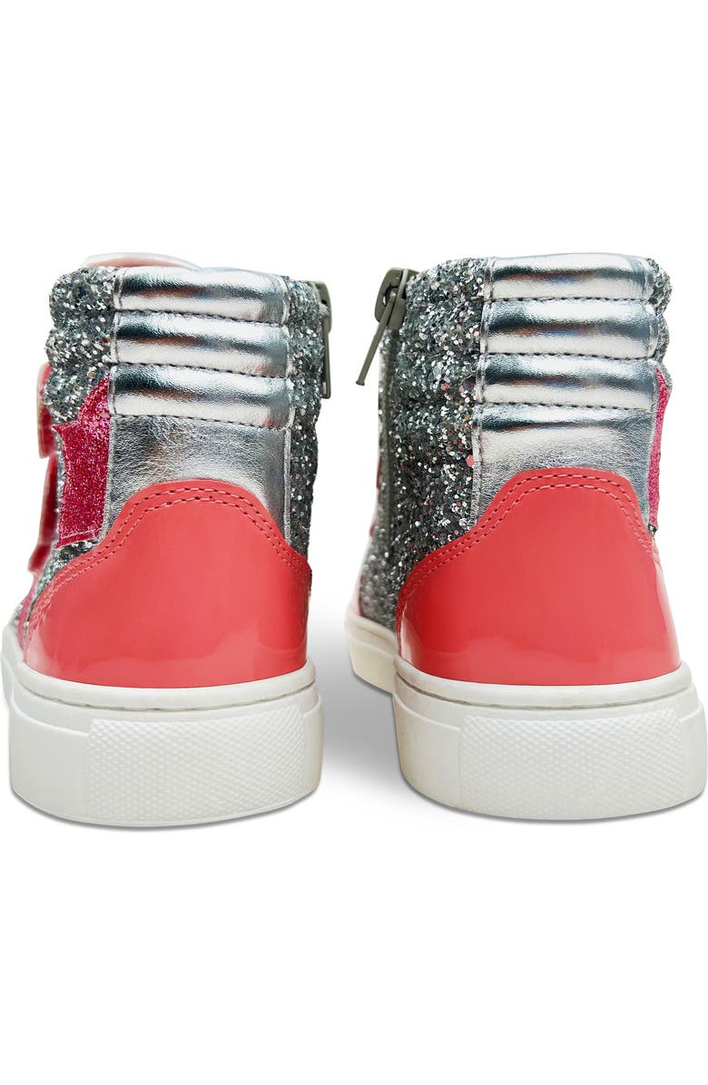 Yosi Samra Kids' Miss Hannah Sequin High Top Sneaker, Alternate, color, Pink / Silver