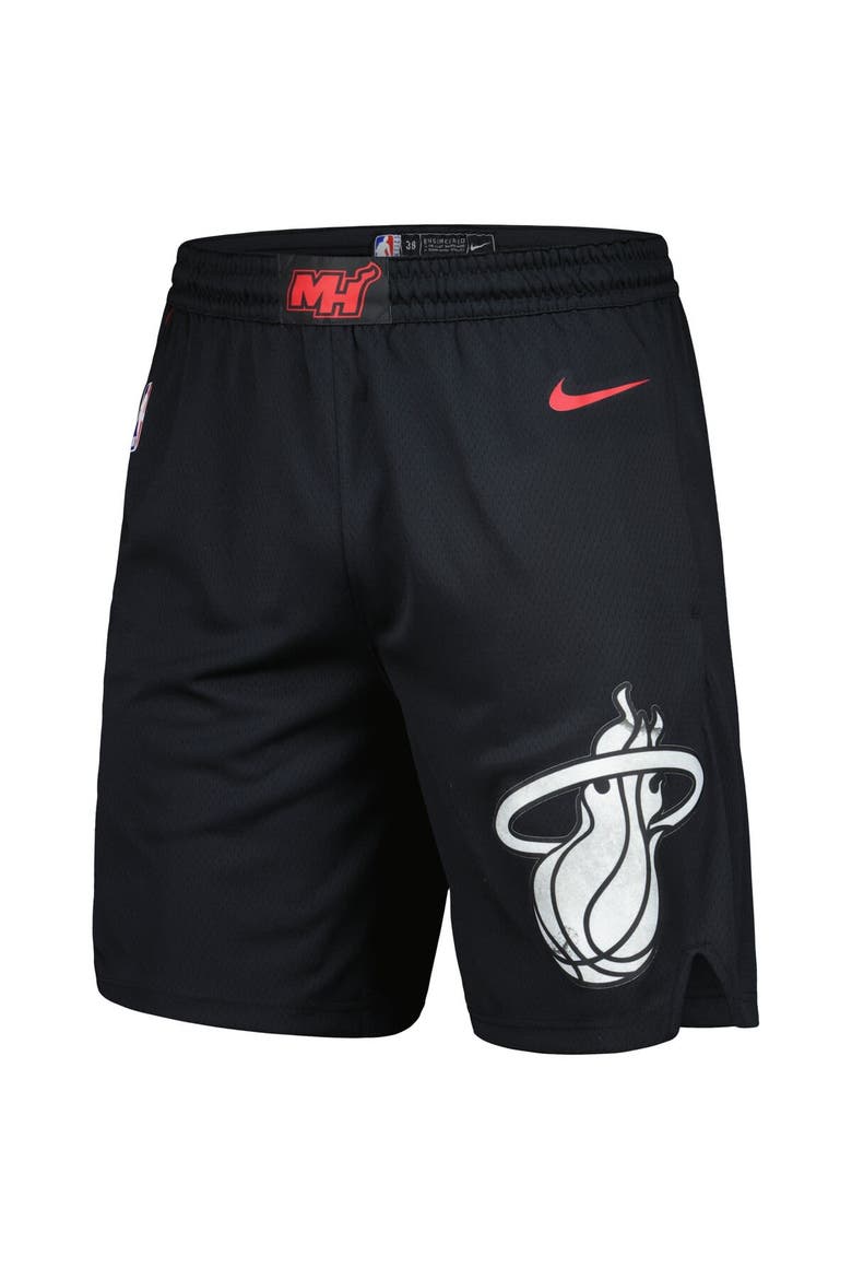 Men's Nike  Black Miami Heat 2023/24 City Edition Swingman Shorts, Alternate, color, Black