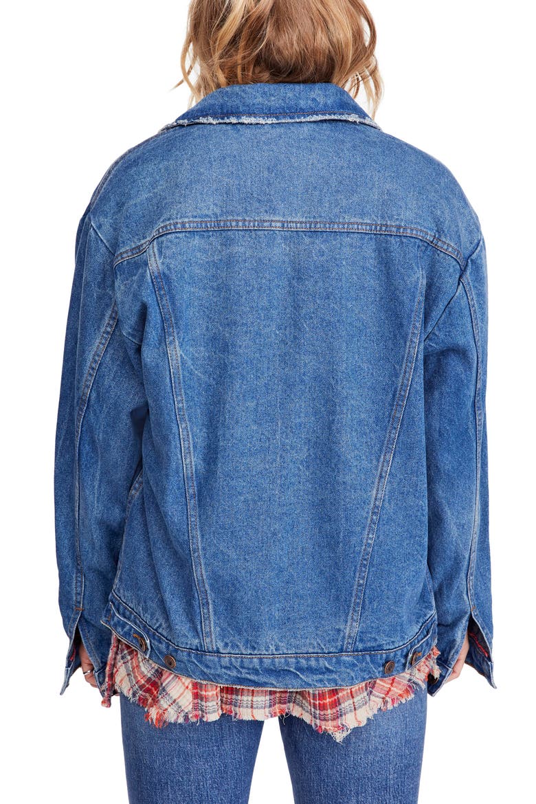 Ramona Denim Trucker Jacket, Alternate, color, INDIGO BLUE