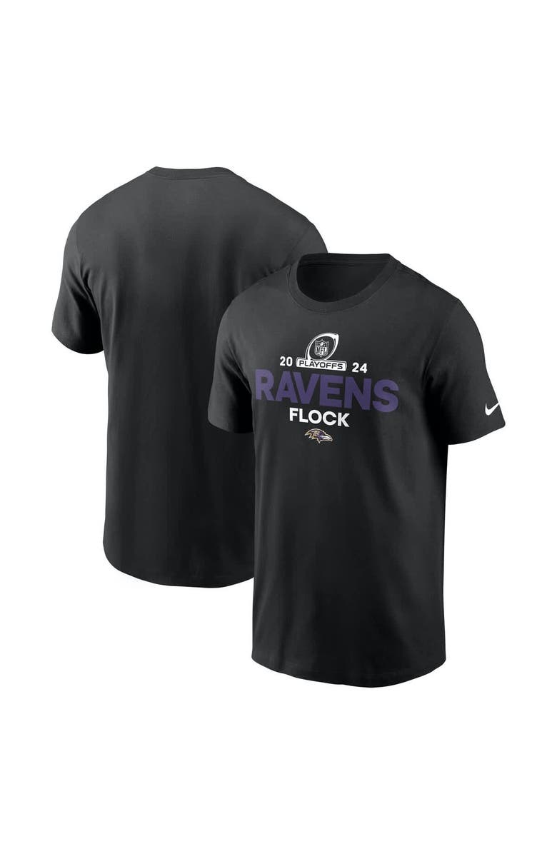 Nike Men's Nike Black Baltimore Ravens 2024 NFL Playoffs T-Shirt, Main, color, 