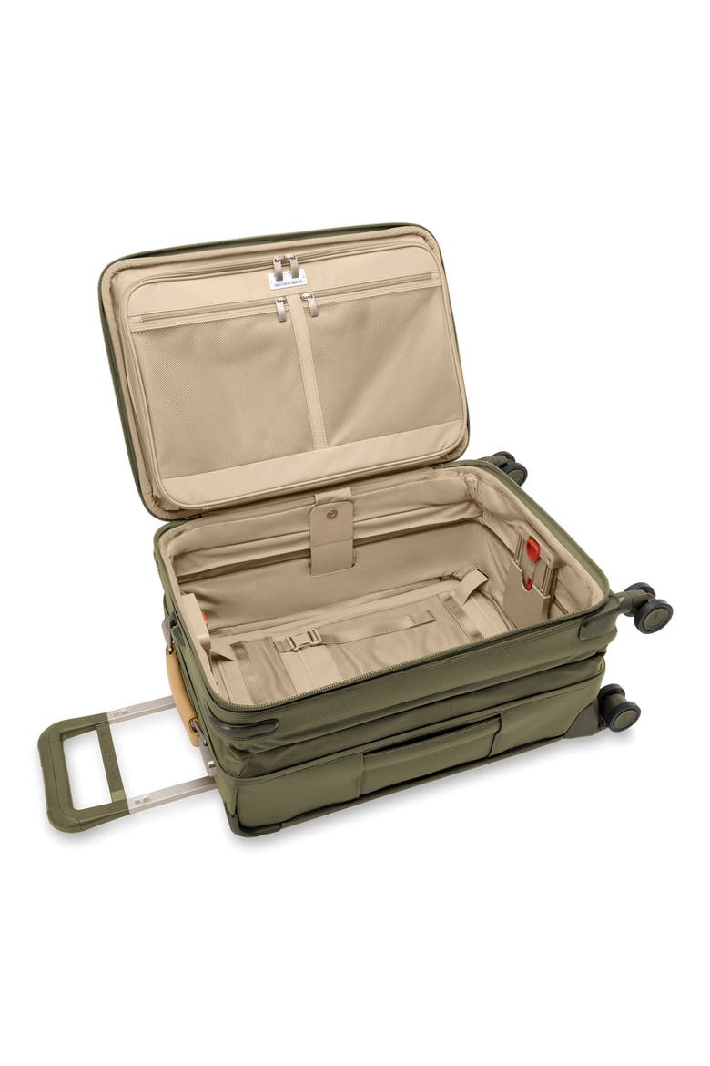 Baseline Essential 22-Inch Expandable Spinner Carry-On Bag, Alternate, color, OLIVE