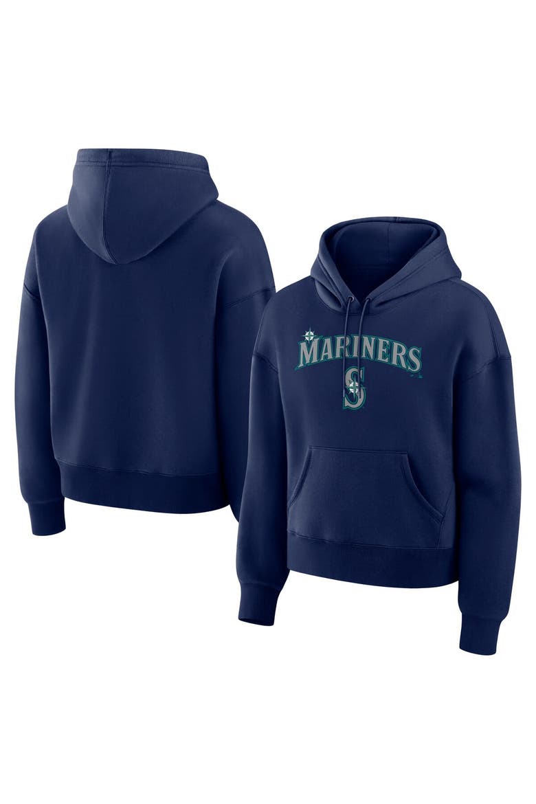 Women's Fanatics  Navy Seattle Mariners Lockup Legacy Fleece Hoodie, Main, color, Navy