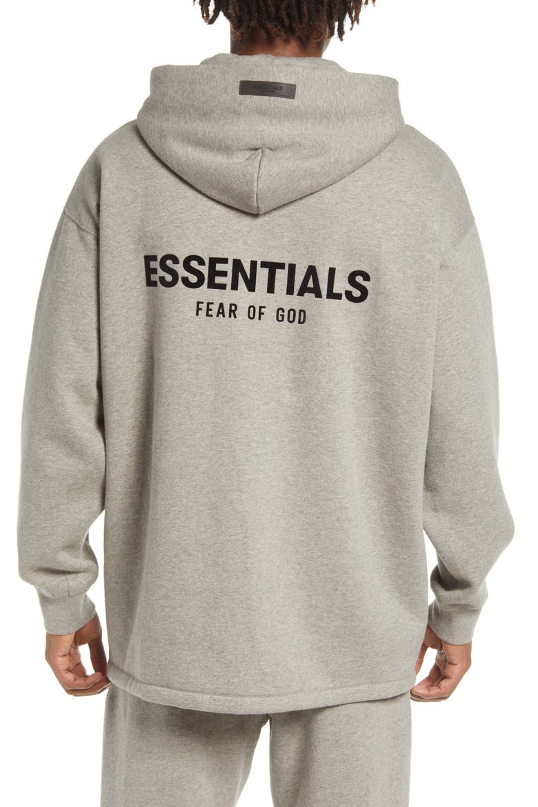 Relaxed Fleece Hoodie, Alternate, color, DARK OATMEAL
