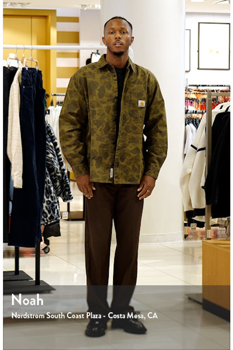 Carhartt Work In Progress Camo Duck Cotton Canvas Button-Up Shirt