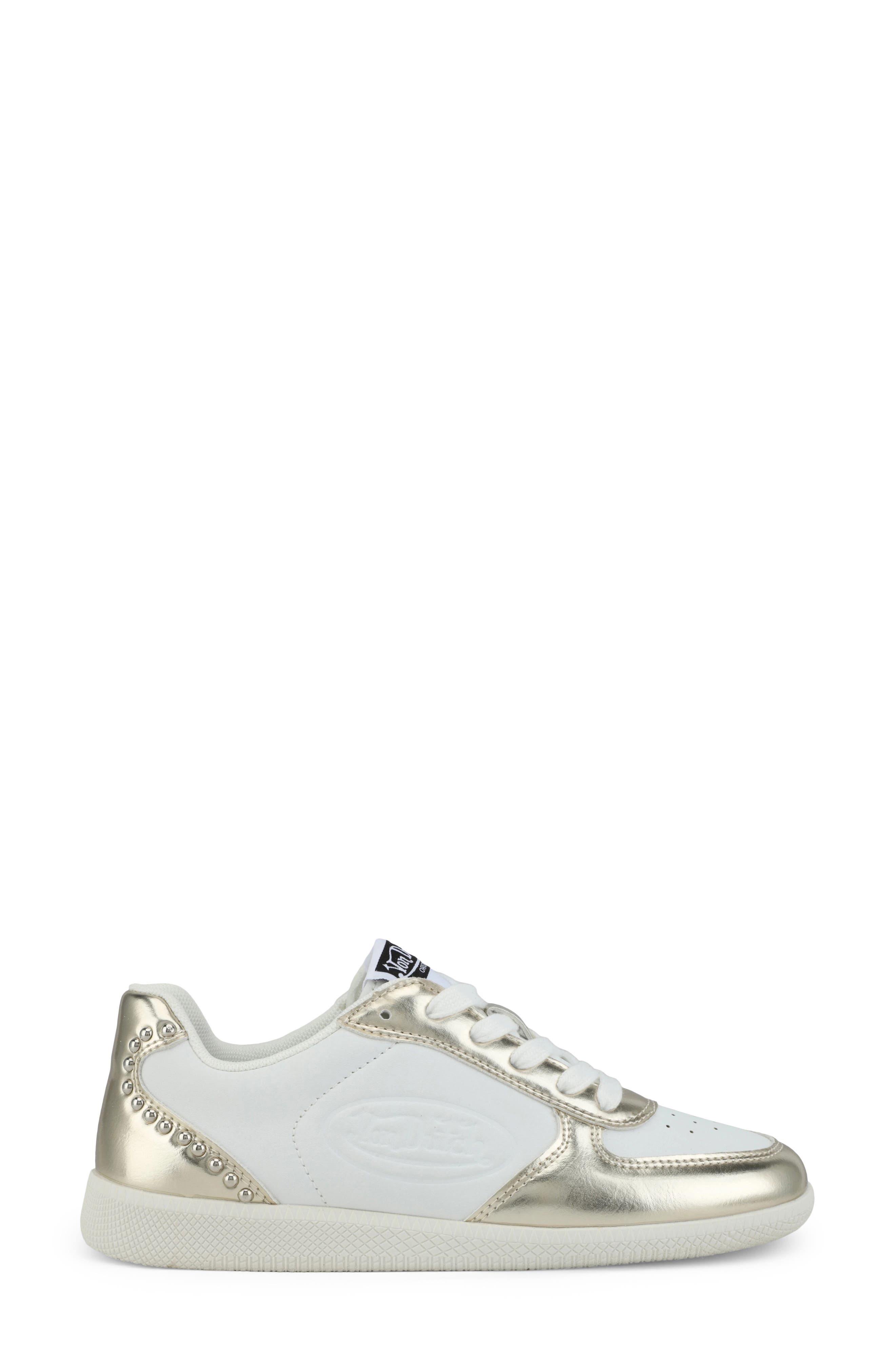 Luxe VDW Sneaker, Alternate, color, WHITE/GOLD