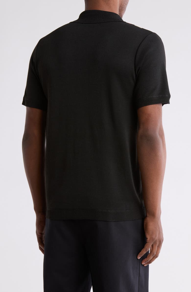 T.R. PREMIUM Slim Fit Sweater Knit Polo, Alternate, color, Black