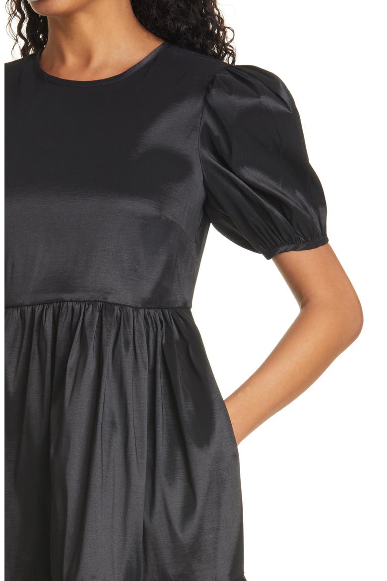 Mitchell Tiered Dress, Alternate, color, BLACK