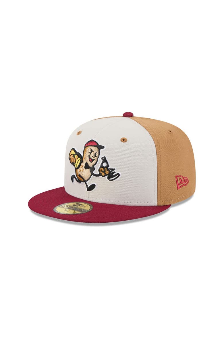 Men's New Era  Light Beige Montgomery Biscuits Theme Nights 59FIFTY Fitted Hat, Main, color, Light Beige