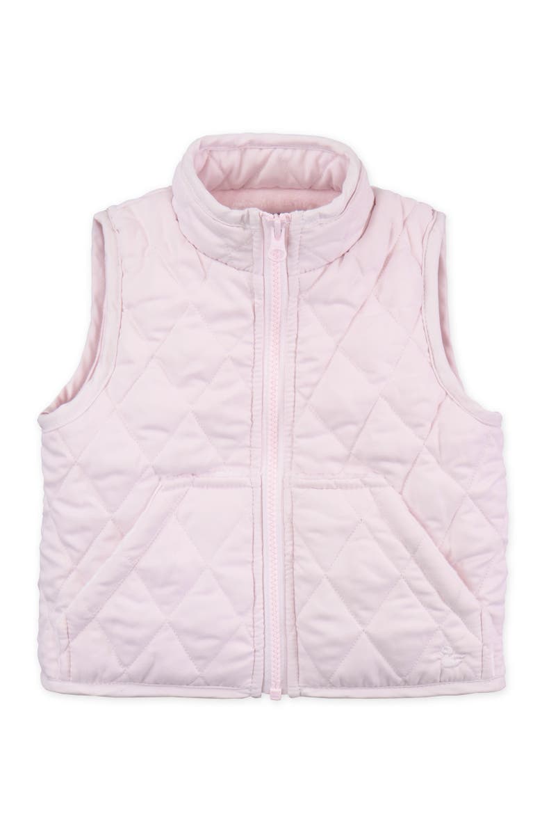 Faux Fur Lined Classic Quilted Barn Vest, Main, color, Light Pink