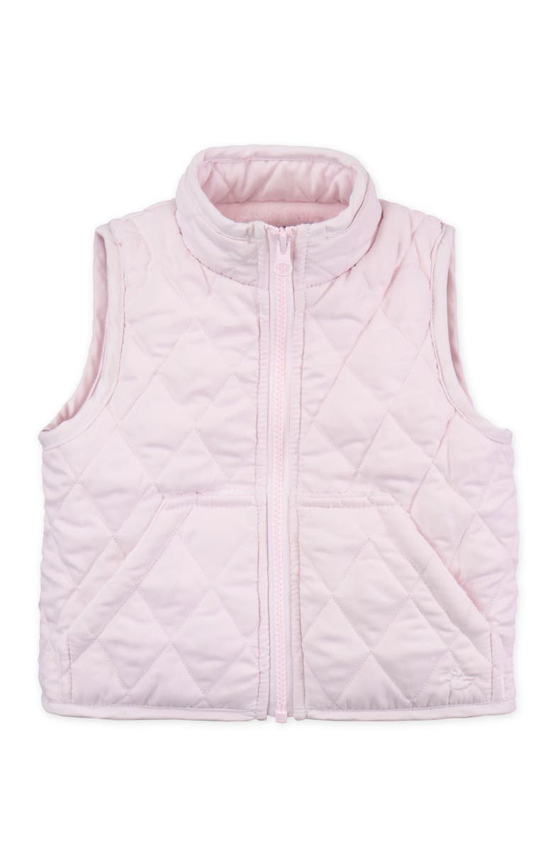 Widgeon Faux Fur Lined Classic Quilted Barn Vest, Main, color, Light Pink