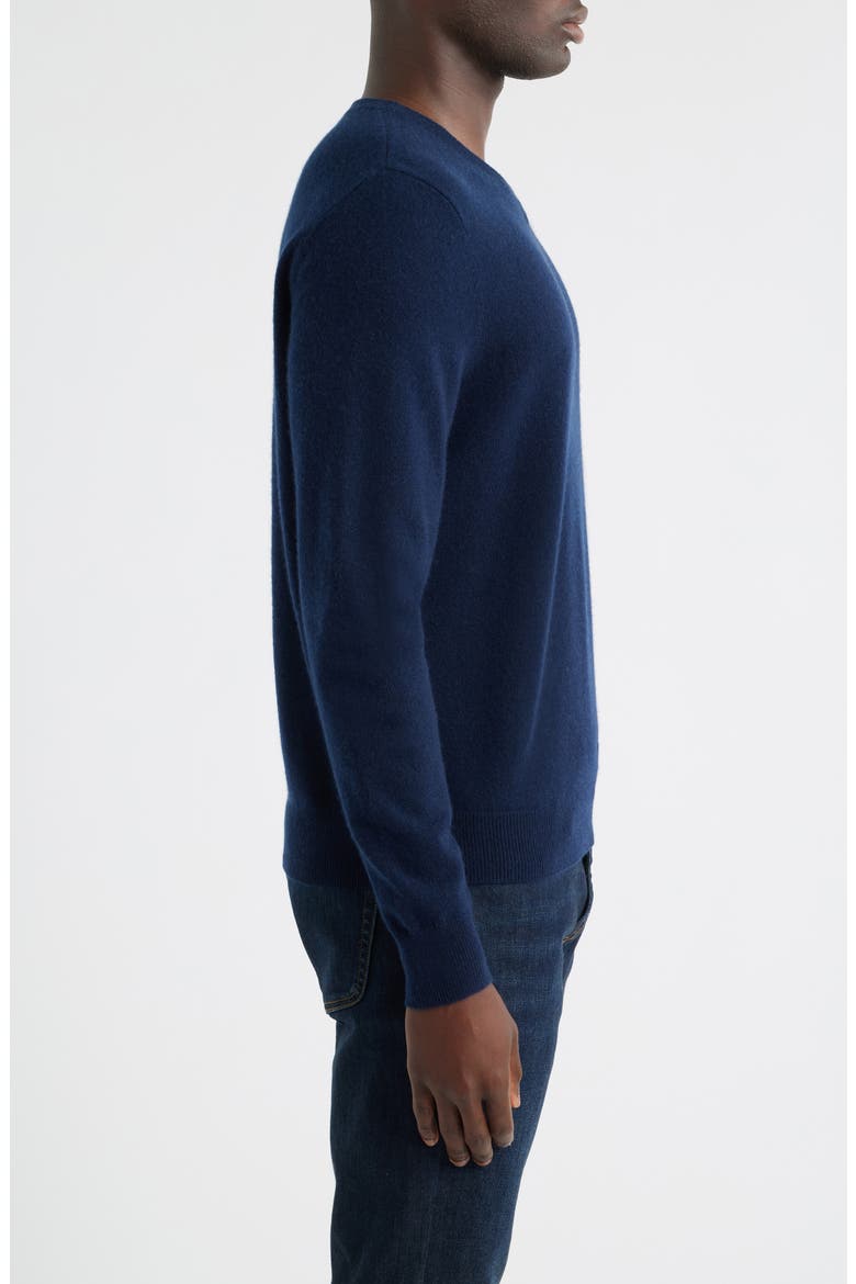 Cashmere V-Neck Sweater, Alternate, color, NAVY NIGHT