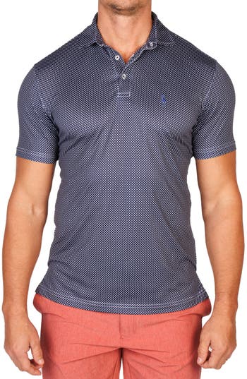 Tailorbyrd Mini Dots Performance Golf Polo In Gray