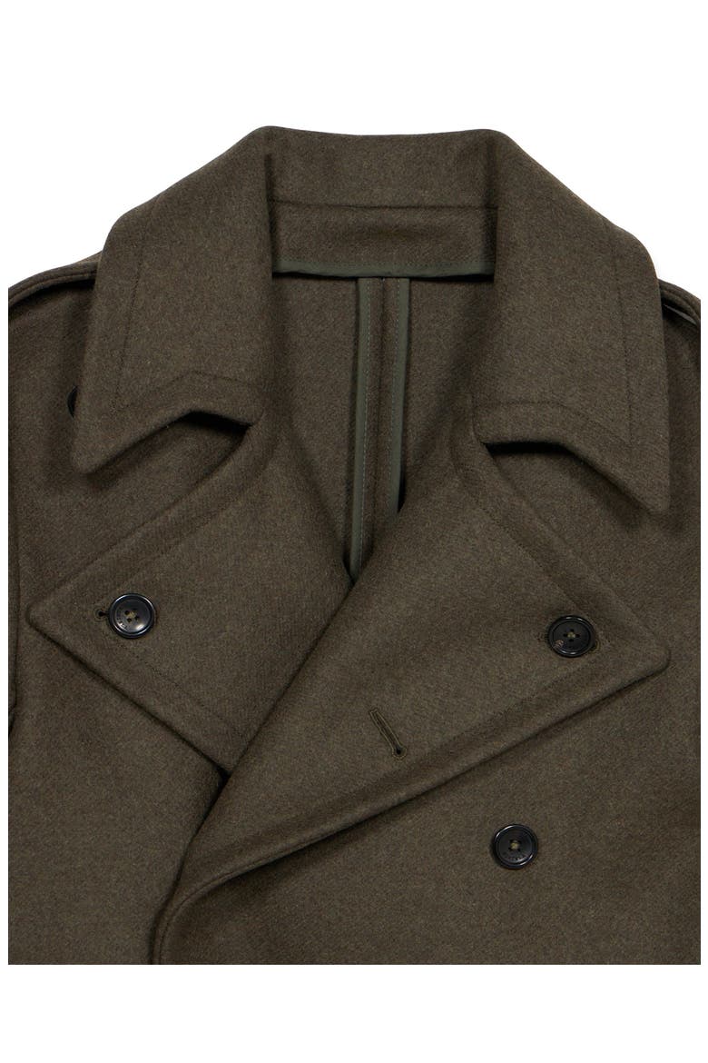 Winston Double-Breasted Wool Coat, Alternate, color, GREEN