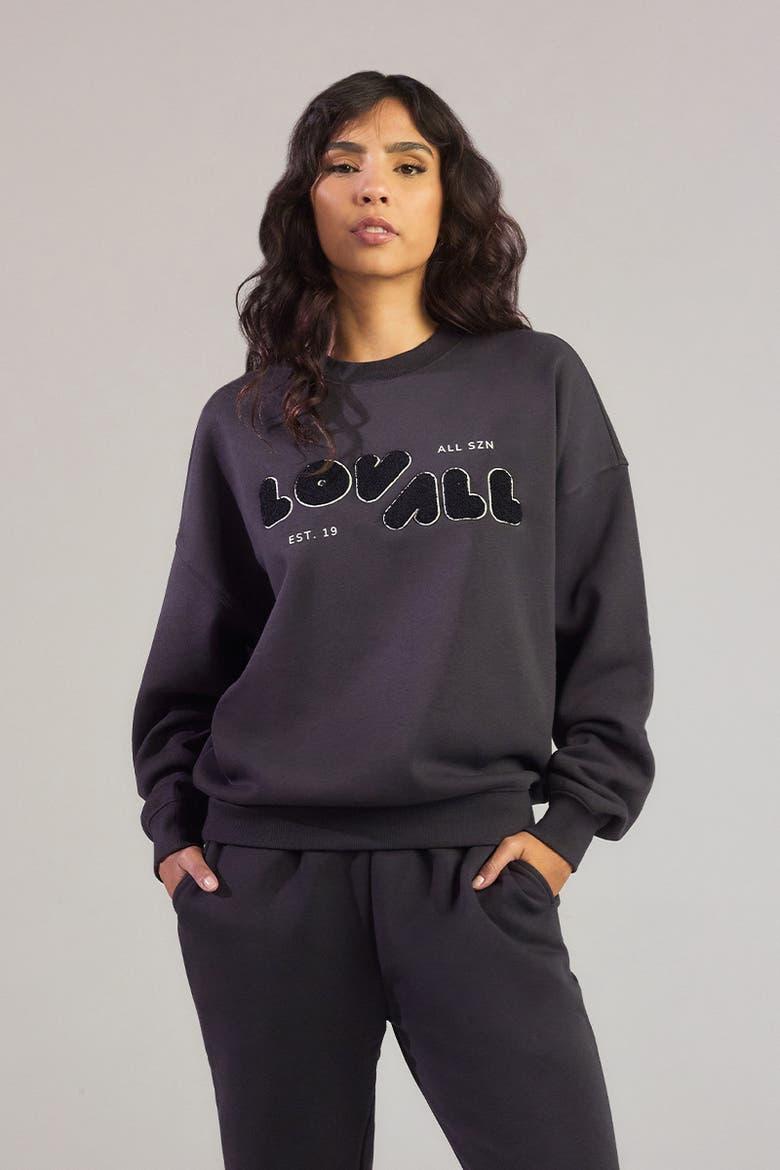 Oversized Sweatshirt, Main, color, Shadow