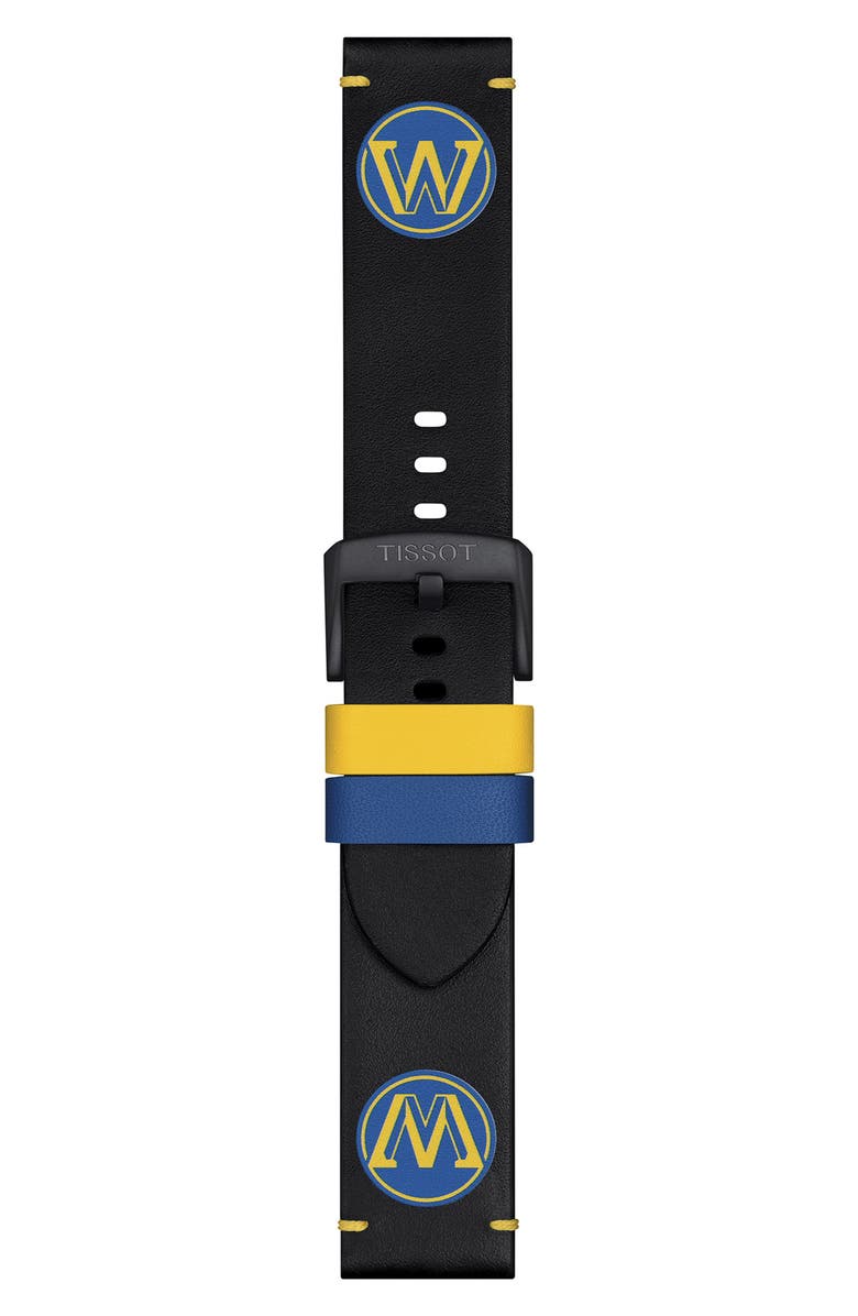 Tissot NBA San Francisco Leather 22mm Watchband, Main, color, 