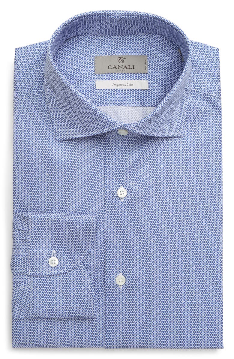 Canali Regular Fit Geometric Dress Shirt, Alternate, color, 