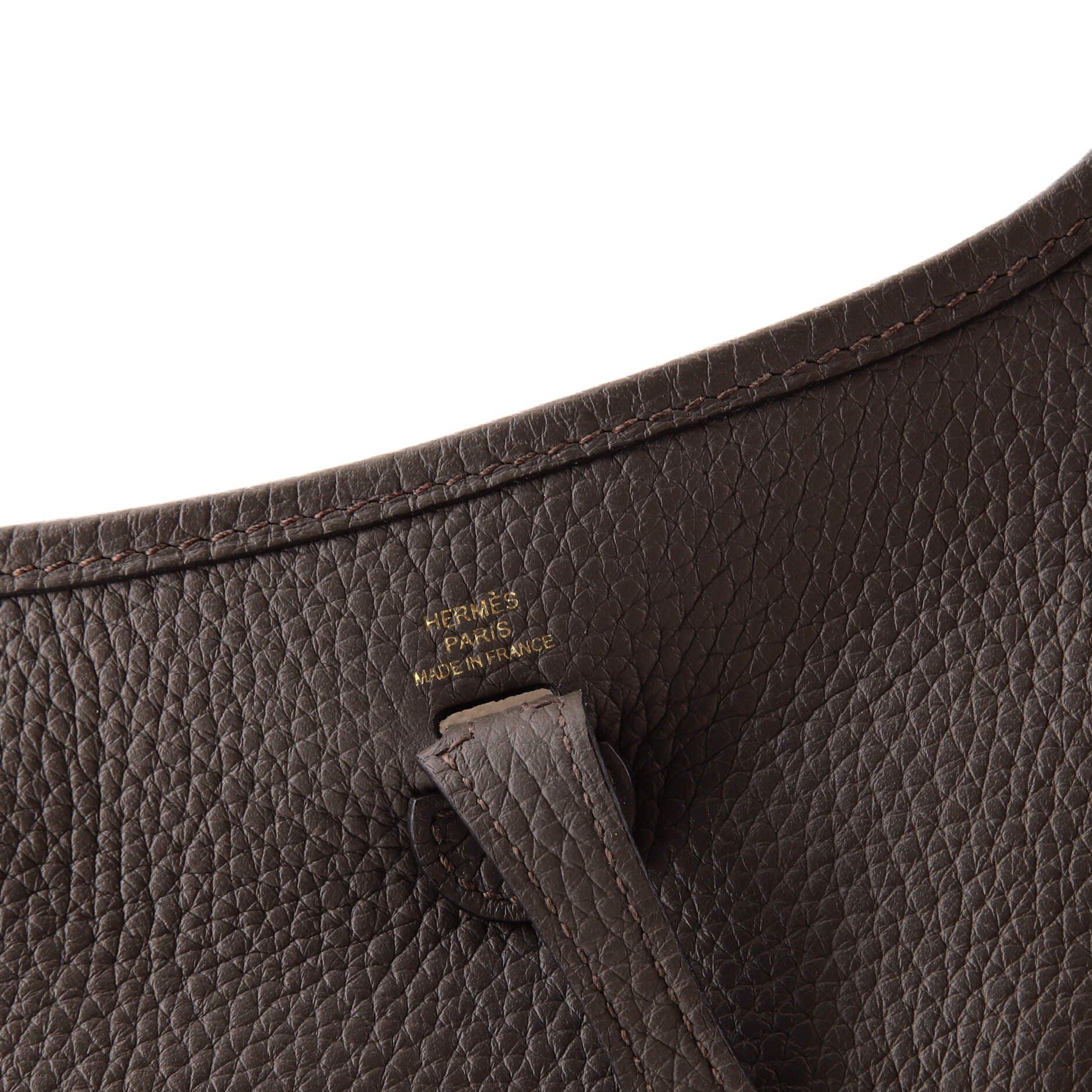 Pre-Owned Hermes Evelyne Bag Gen III Clemence TPM, Alternate, color, Etain