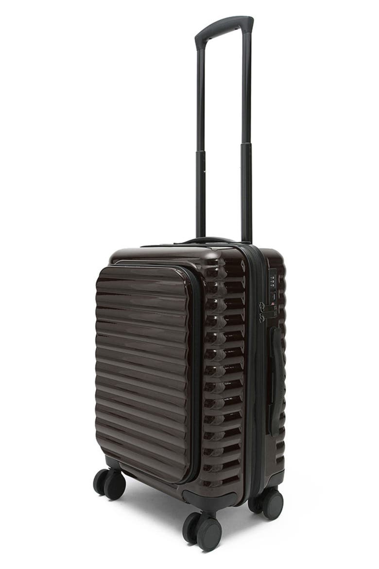 Accomplice 21-Inch Hardside Carry-On Spinner Suitcase, Alternate, color, GLOSSY CHOCOLATE