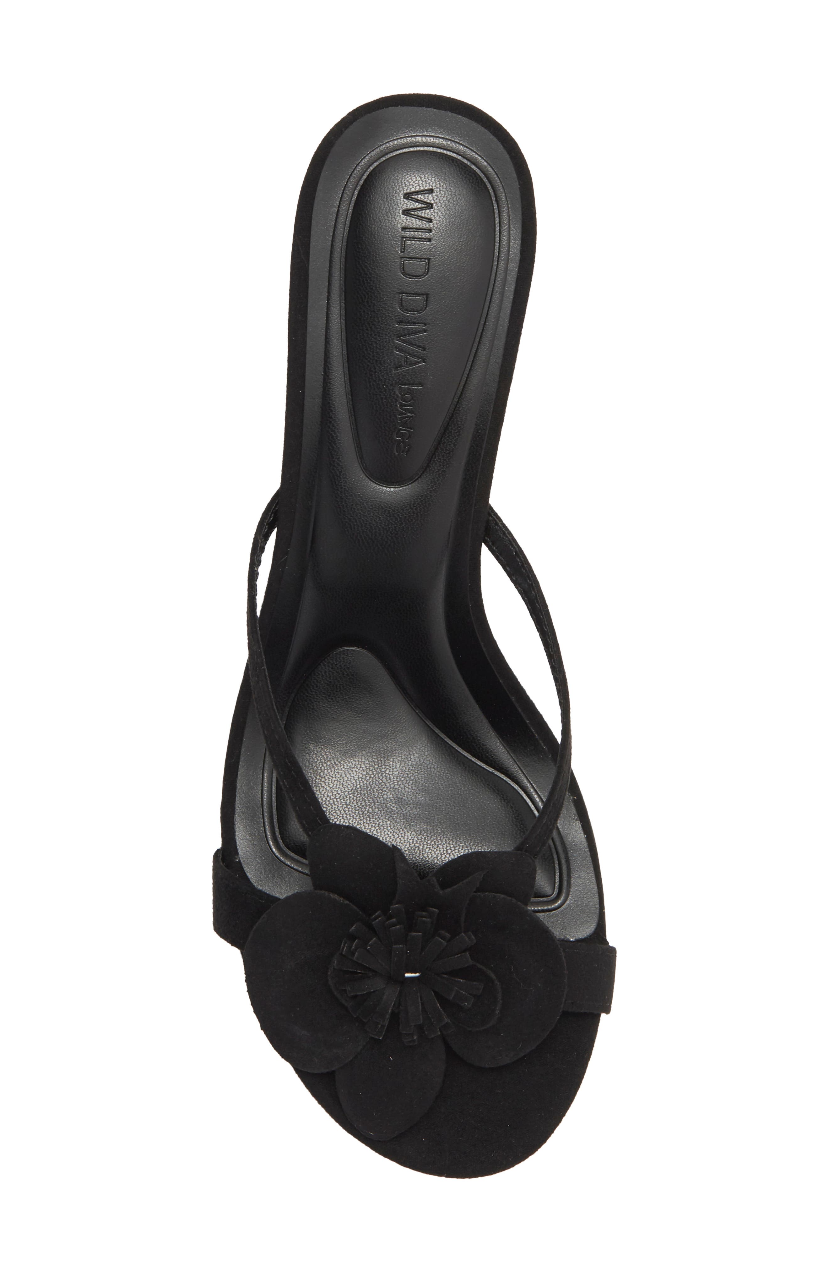 Liora Rosette Sandal, Alternate, color, BLACK