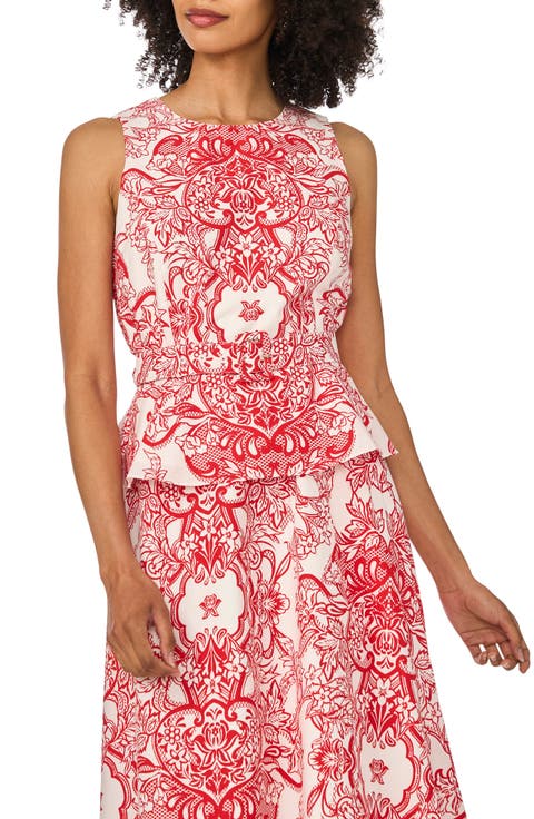 Belted Peplum Top