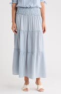 MAX STUDIO Gingham Tiered Skirt