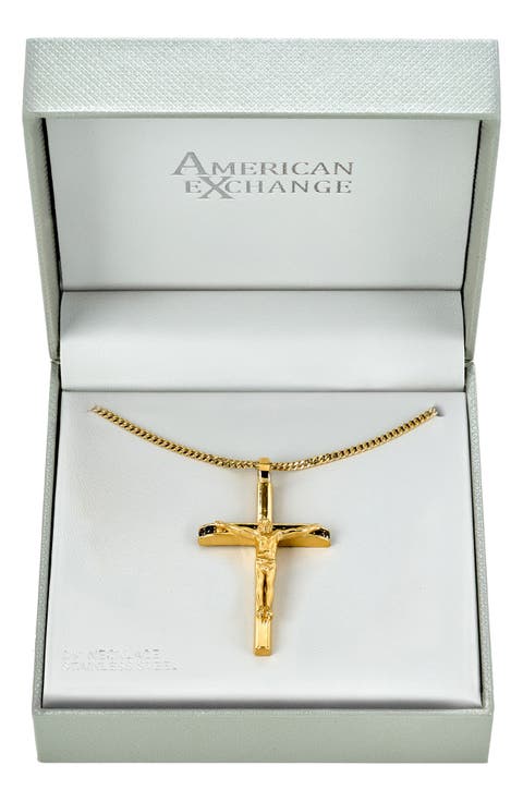 Men's Crucifix Pendant Necklace