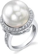 The Pearl Source South Sea Pearl & Diamond Bella Ring
