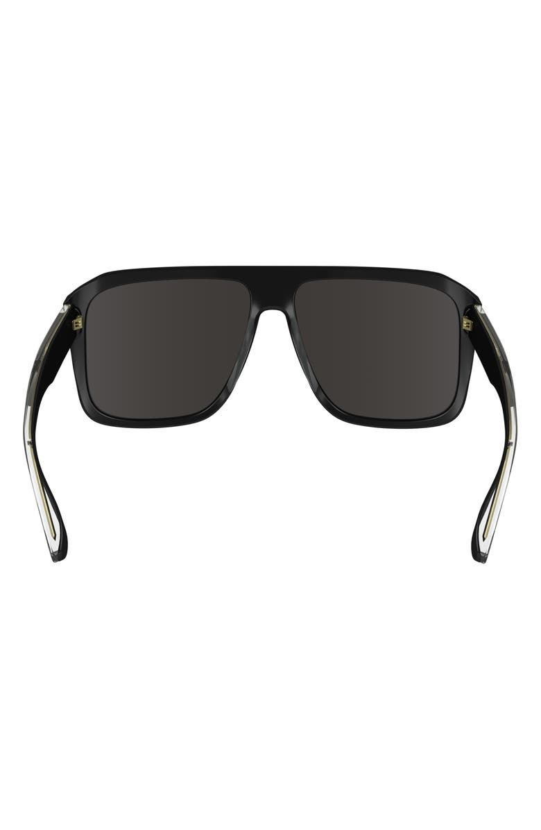 Victoria Beckham 59mm Chain Navigator Sunglasses, Alternate, color, Black