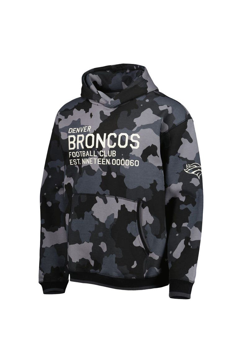 Men's The Wild Collective Black Denver Broncos Camo Pullover Hoodie, Alternate, color, Black