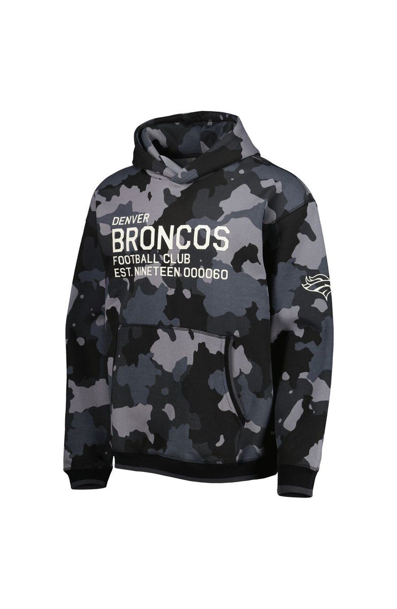 THE WILD COLLECTIVE Men's The Wild Collective Black Denver Broncos Camo Pullover Hoodie, Alternate, color, Black
