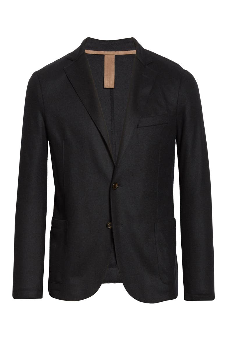 Slim Fit Wool Blend Sport Coat, Alternate, color, BLACK