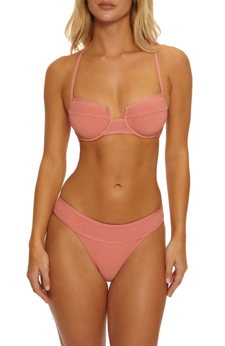 Isabella Rose Como Maui Bikini Bottoms, Alternate, color, Blush