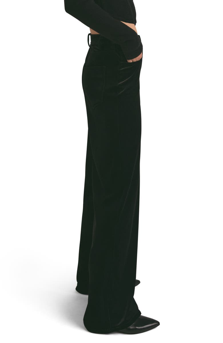 Favorite Daughter The Ollie Mid Waist Velvet Wide Leg Pants, Alternate, color,
