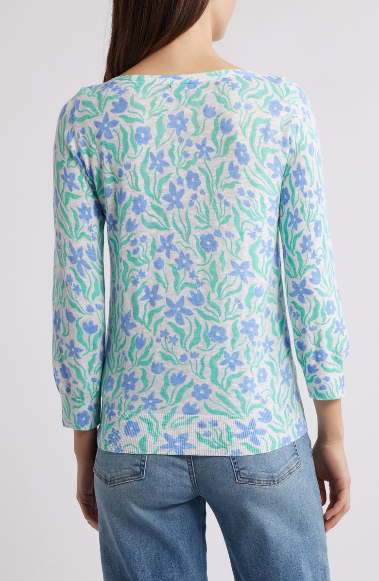 Hatley Floral Envelope Neck Sweater, Alternate, color, 