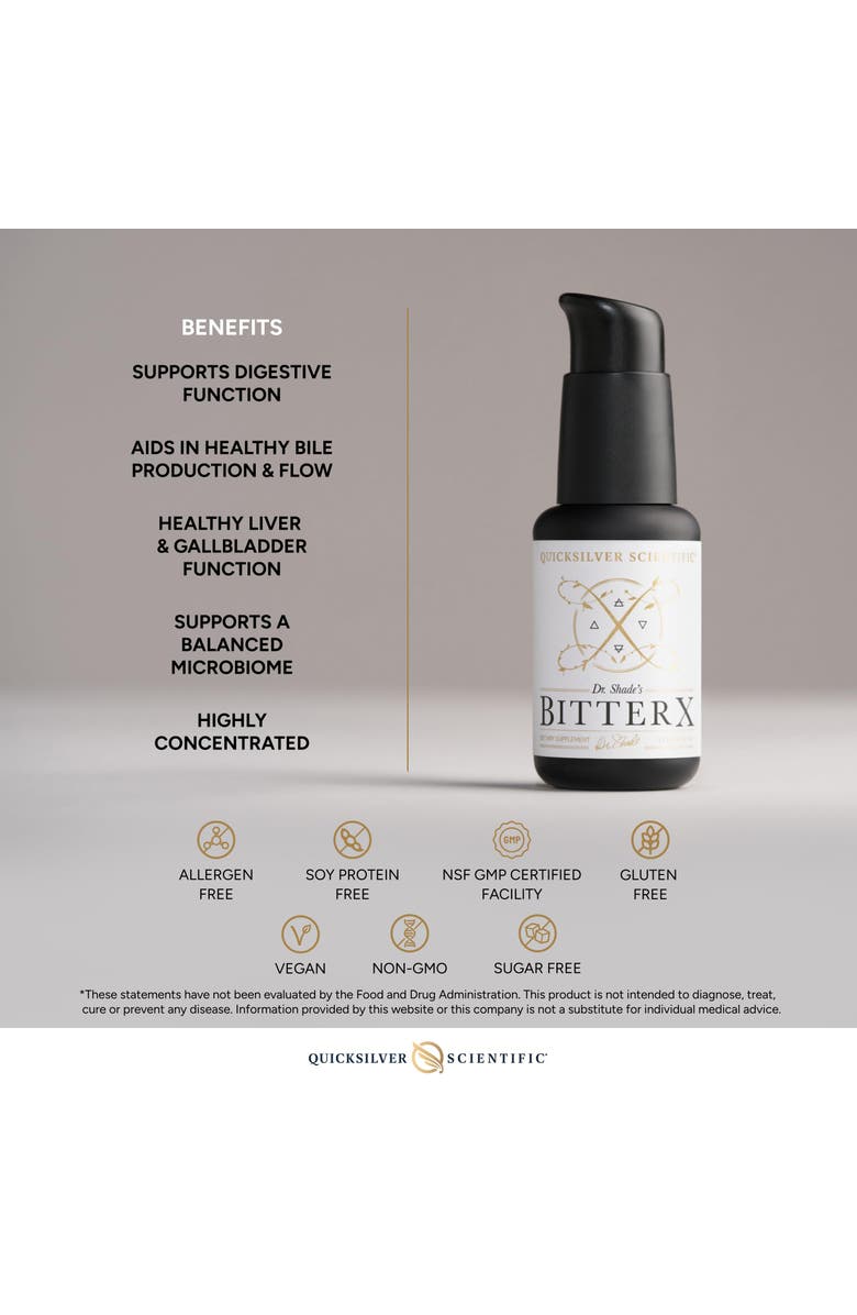 Quicksilver Scientific Bitter X Dandelion and Gentian Root Bitters, Alternate, color, NO COLOR