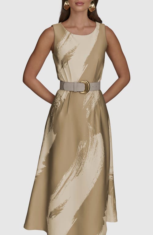 DONNA KARAN DONNA KARAN NEW YORK BELTED MIDI DRESS