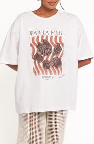 Petal & Pup Par La Mer Oversize Cotton Graphic T-Shirt