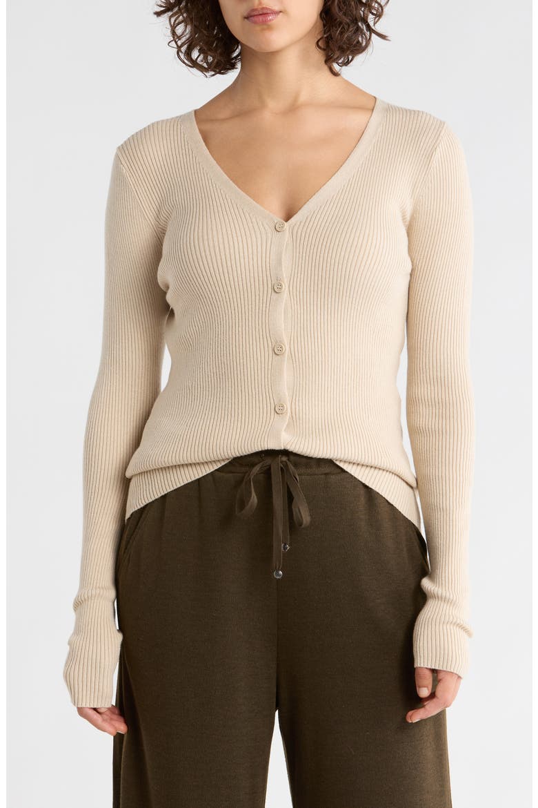V-Neck Cardigan V-Neck Cardigan, Main, color, BONE