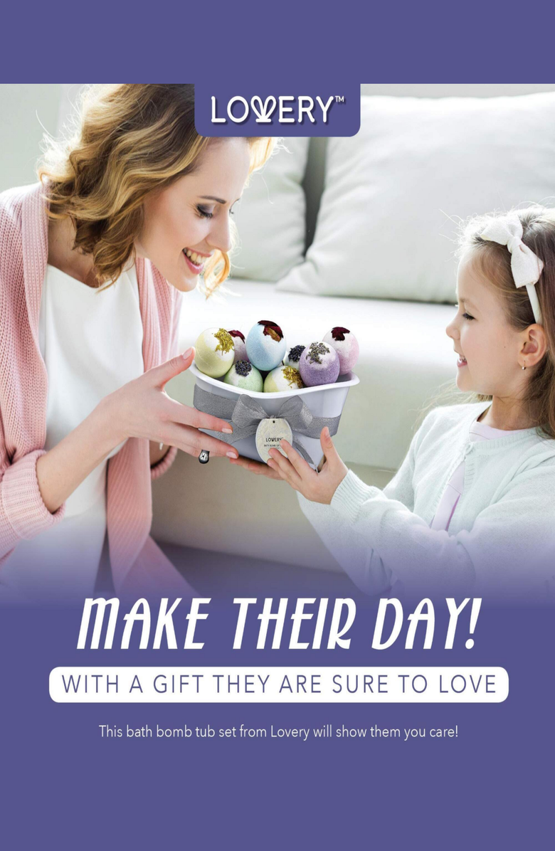 Lovery 10-Piece Bath Bombs Gift Set With Shea & Coco Butter, Alternate, color, Multicolor