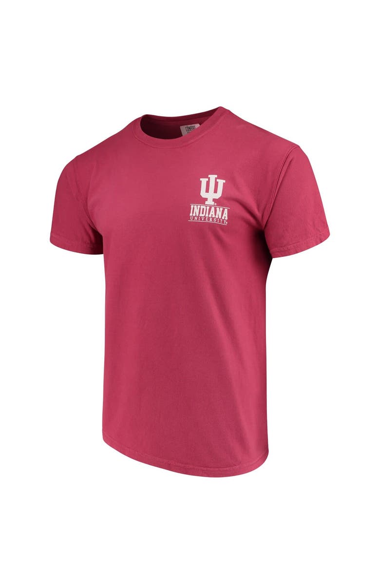 IMAGE ONE Men's Crimson Indiana Hoosiers Comfort Colors Campus Icon T-Shirt, Alternate, color,