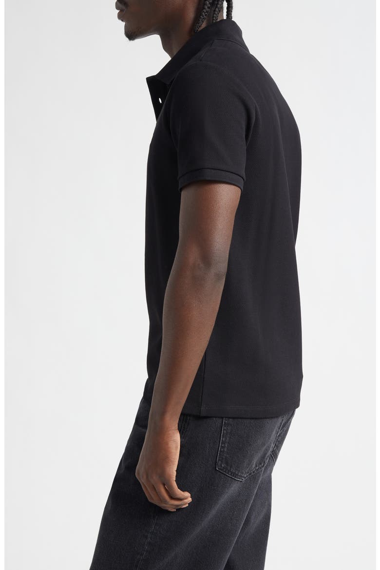 Embroidered Logo Cotton Polo, Alternate, color, EAB BLK/ WHITE