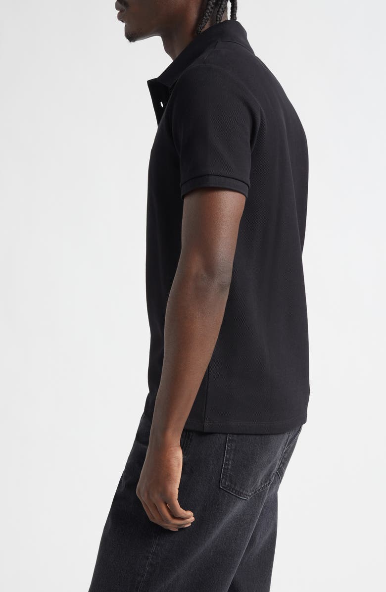 Balmain Embroidered Logo Cotton Polo, Alternate, color, Eab Blk/ White