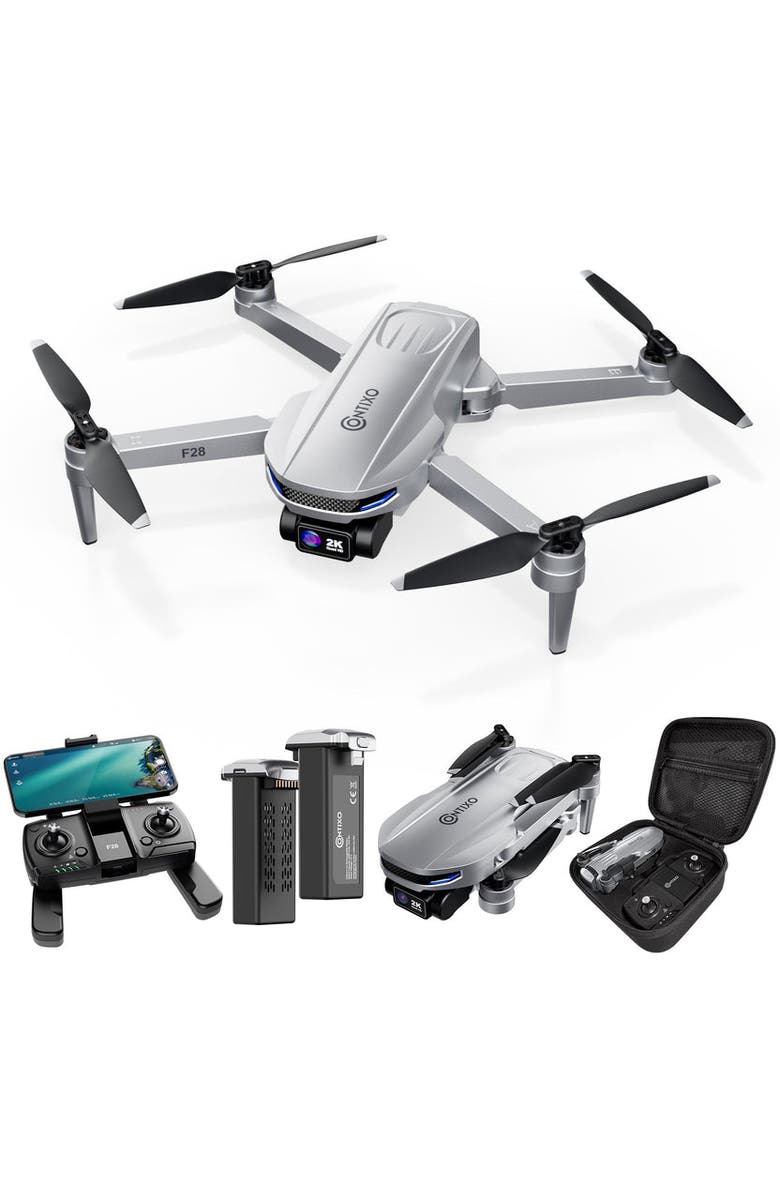 CONTIXO 2K Foldable Camera Drone, Alternate, color, Grey