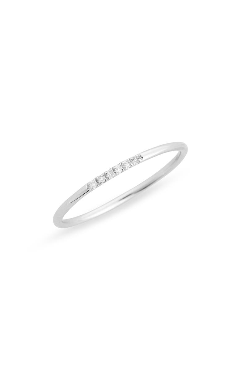 Meira T Pavé Diamond Stacking Ring, Main, color, White